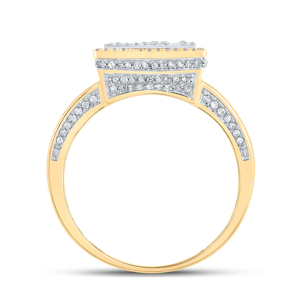 1 1/5CTW-DIA P1P2 INITIAL "I" MENS RING