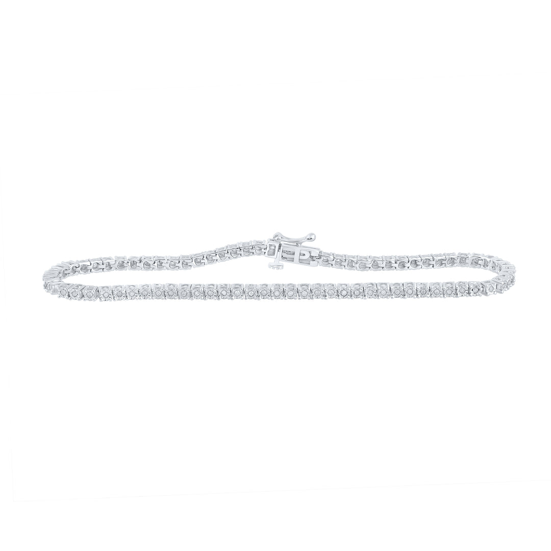 Sterling Silver Women's Diamond Bracelet 1/2 ctw