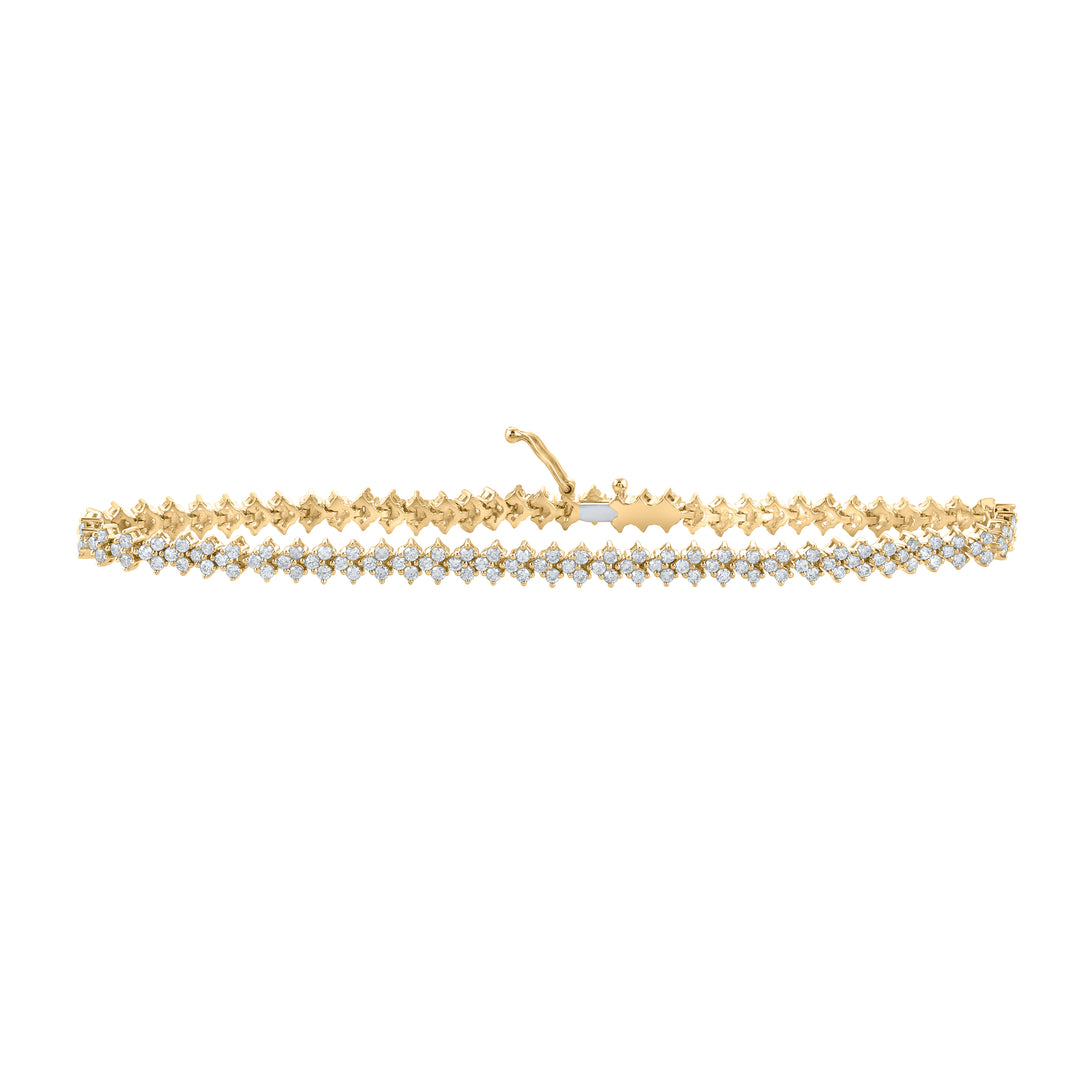 10kt Yellow Gold Women's Diamond Bracelet 2-1/2 ctw