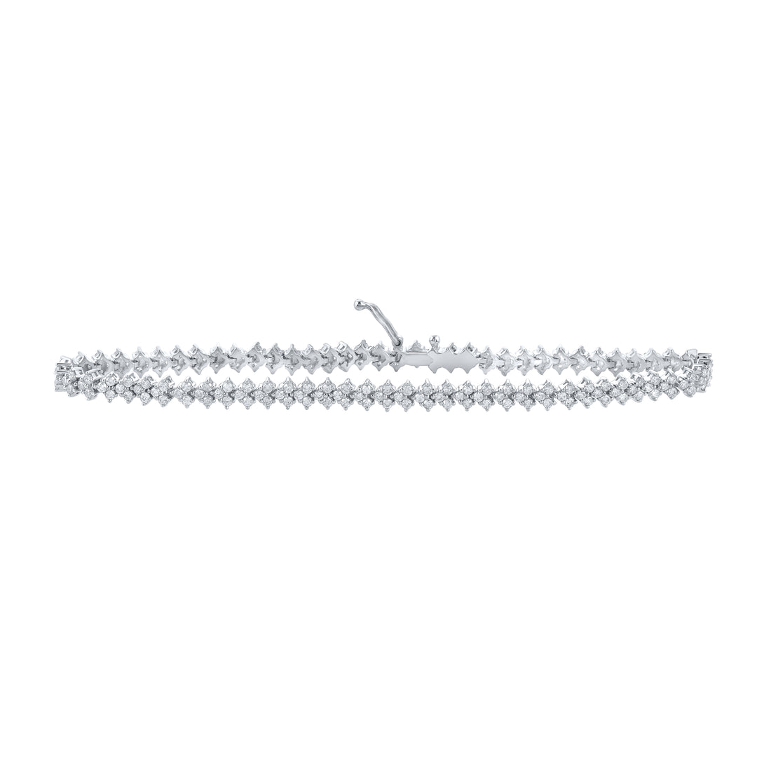 10kt White Gold Women's Diamond Bracelet 2-1/2 ctw