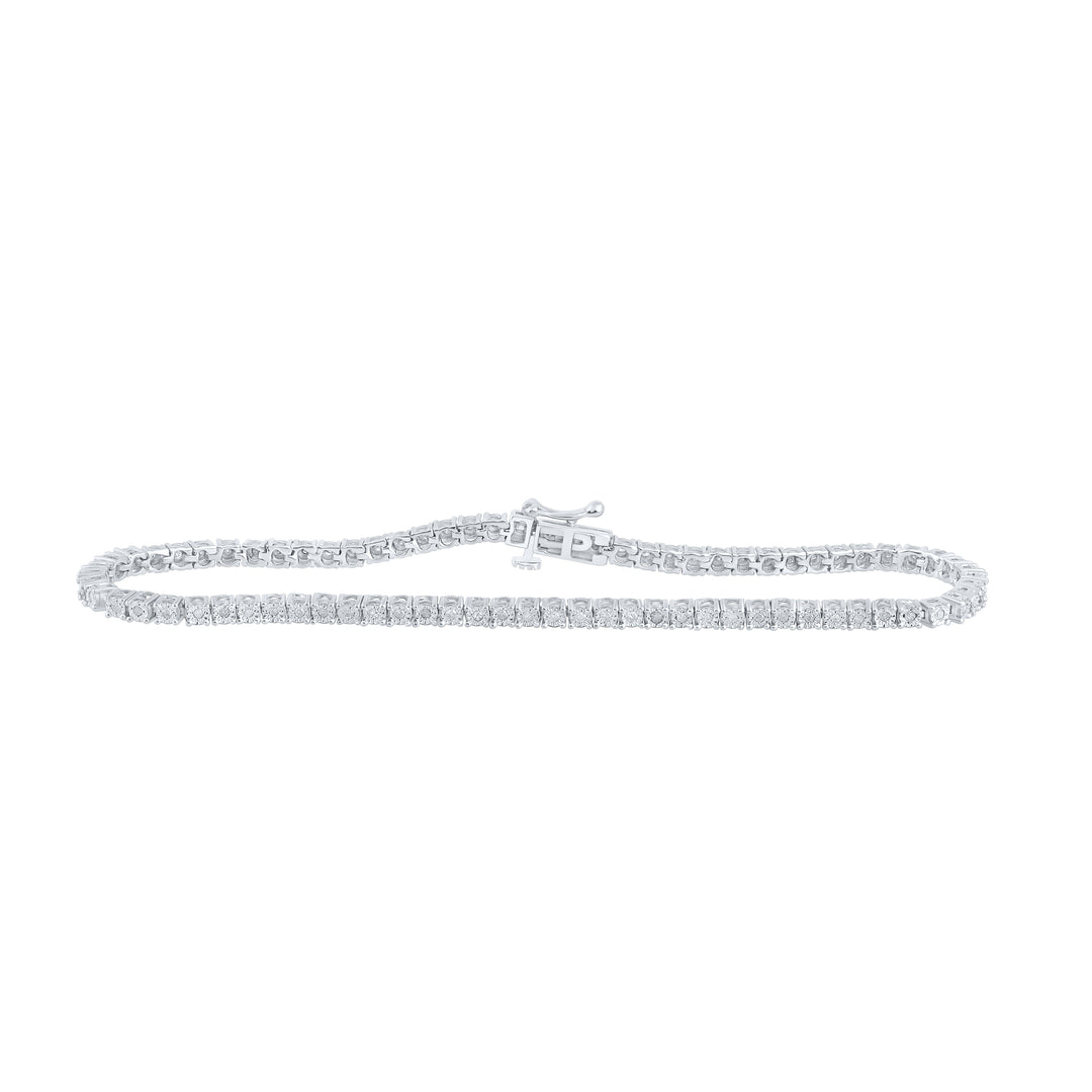 Sterling Silver Women's Diamond Bracelet 3/8 ctw
