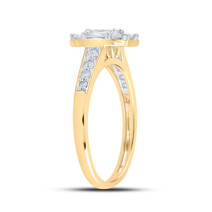 3/4CTW-DIA ANA M 1/4CT-CEME SINGLE HALO ENGAGEMENT RING