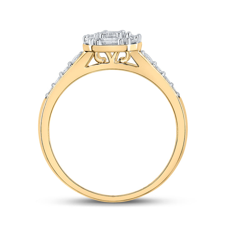 3/4CTW-DIA ANA M 1/4CT-CEME SINGLE HALO ENGAGEMENT RING