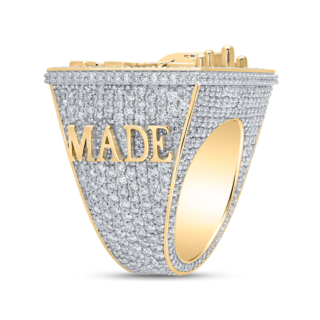 10 1/2 CTW-DIA NK CROWNN KING MENS RING