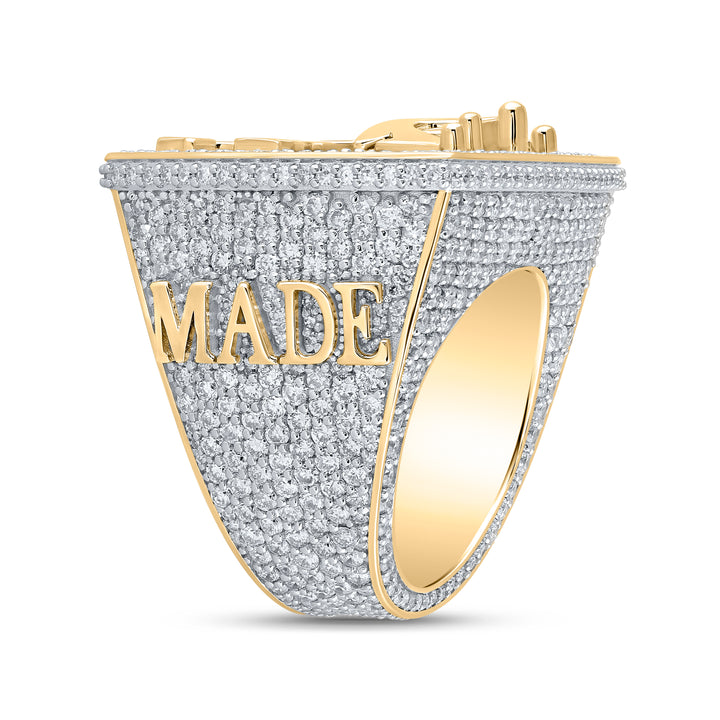 10 1/2 CTW-DIA NK CROWNN KING MENS RING