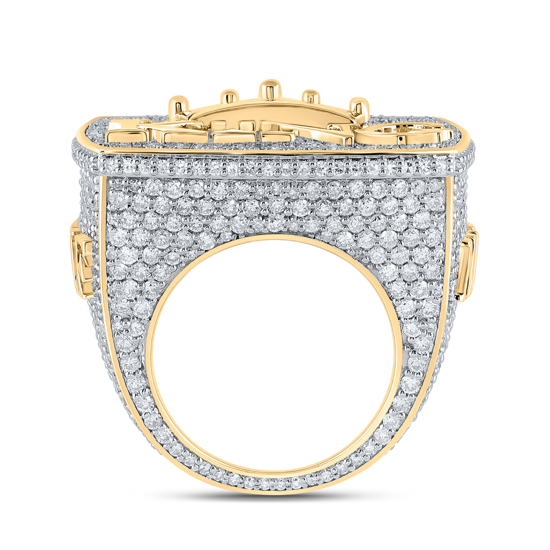 10 1/2 CTW-DIA NK CROWNN KING MENS RING