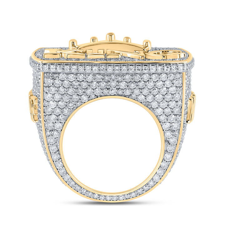 10 1/2 CTW-DIA NK CROWNN KING MENS RING