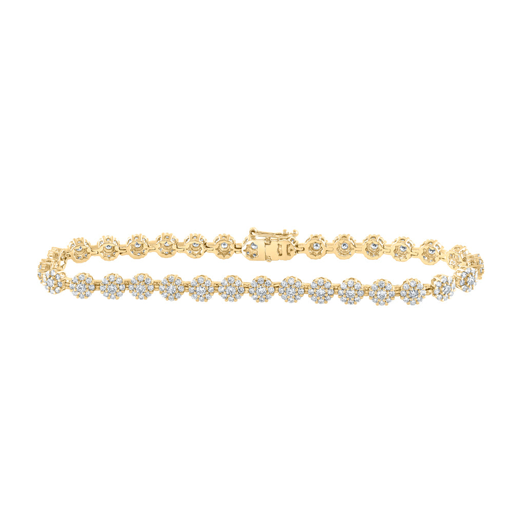 10kt Yellow Gold Women's Diamond Bracelet 2-7/8 ctw