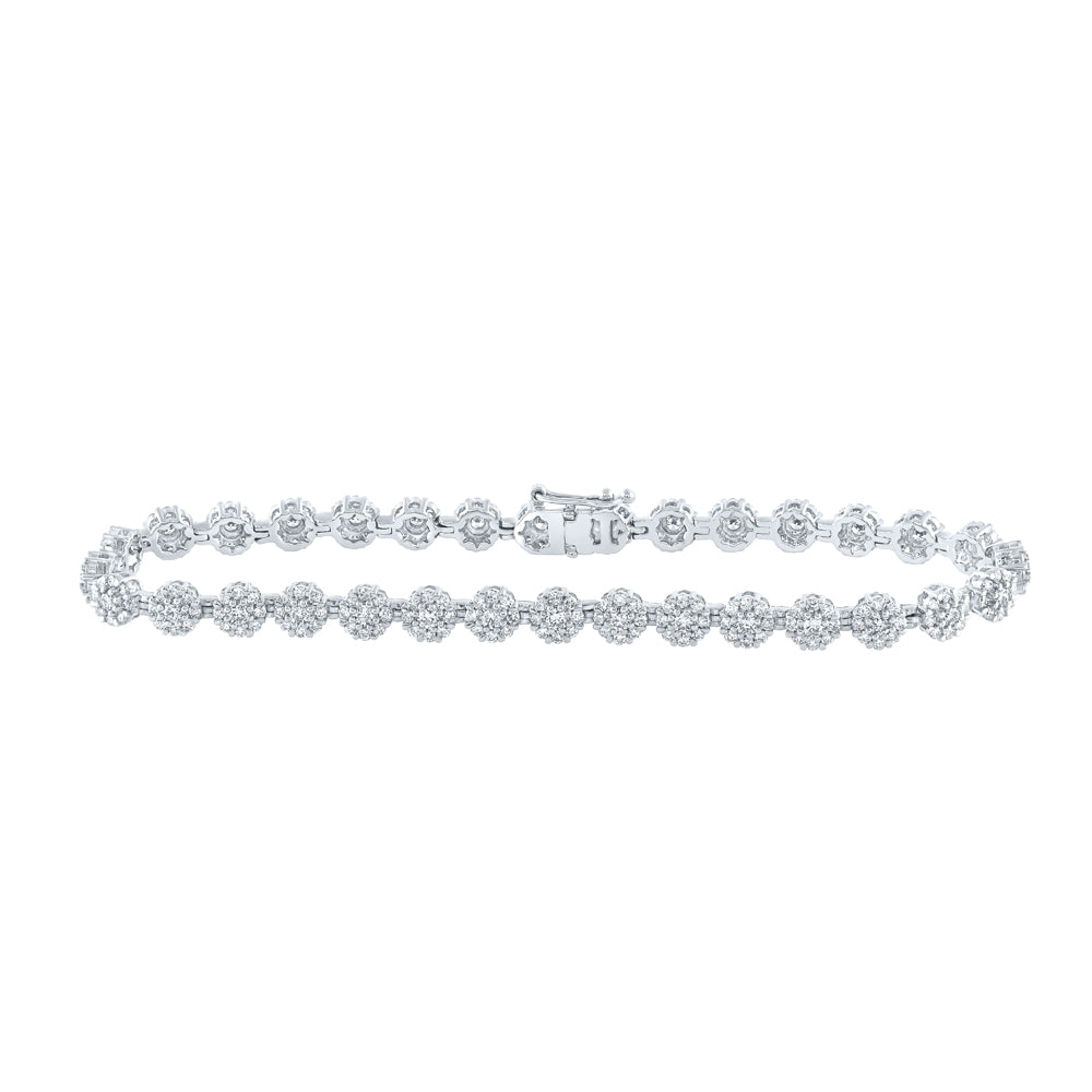 10kt White Gold Women's Diamond Bracelet 2-7/8 ctw