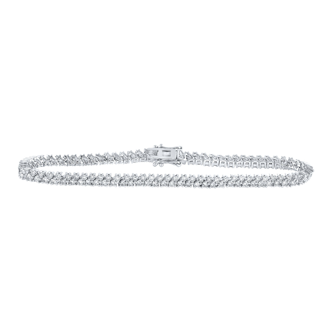 14kt White Gold Women's Diamond Tennis Bracelet 2-7/8 ctw