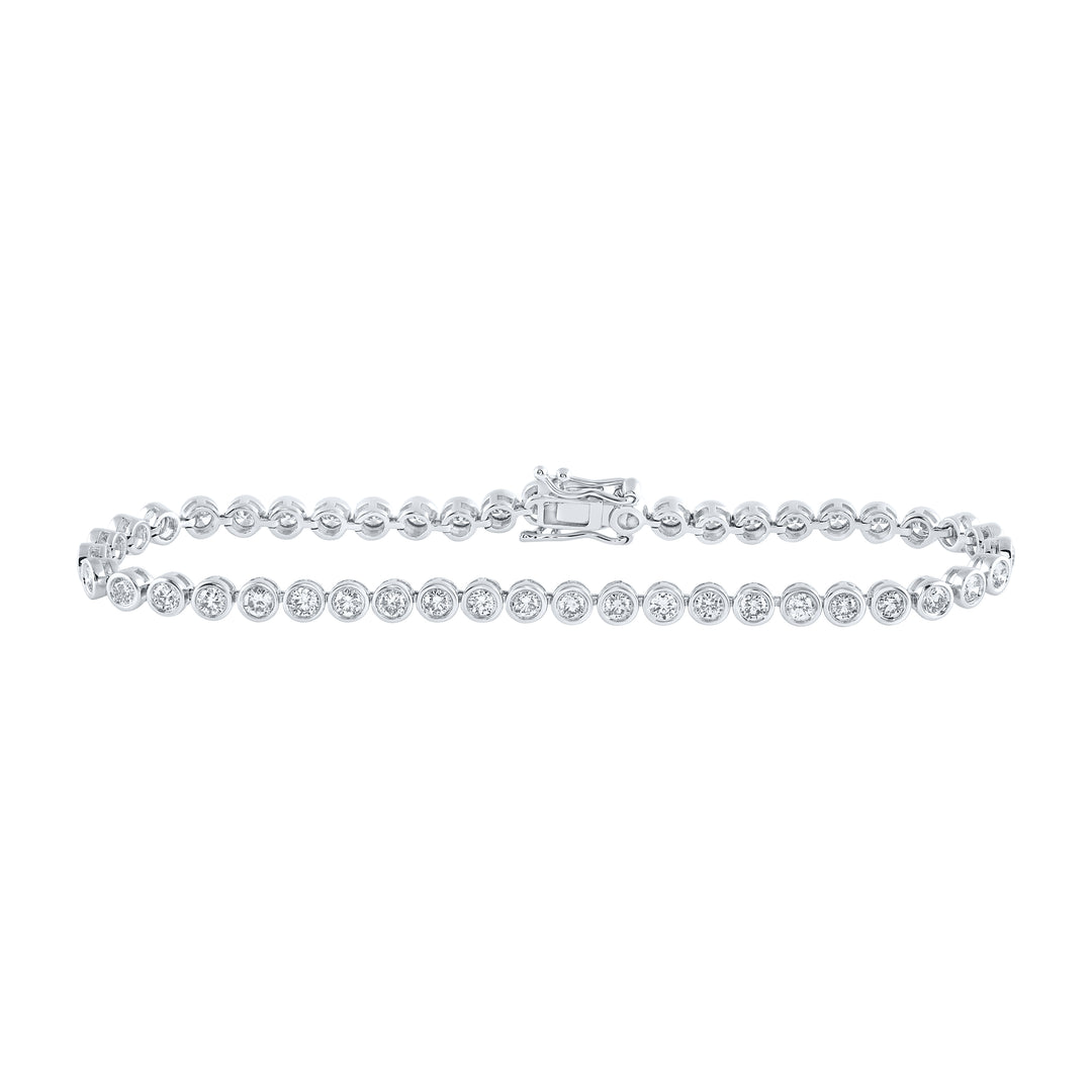 14kt Yellow Gold Women's Diamond Tennis Bracelet 2-1/2 ctw