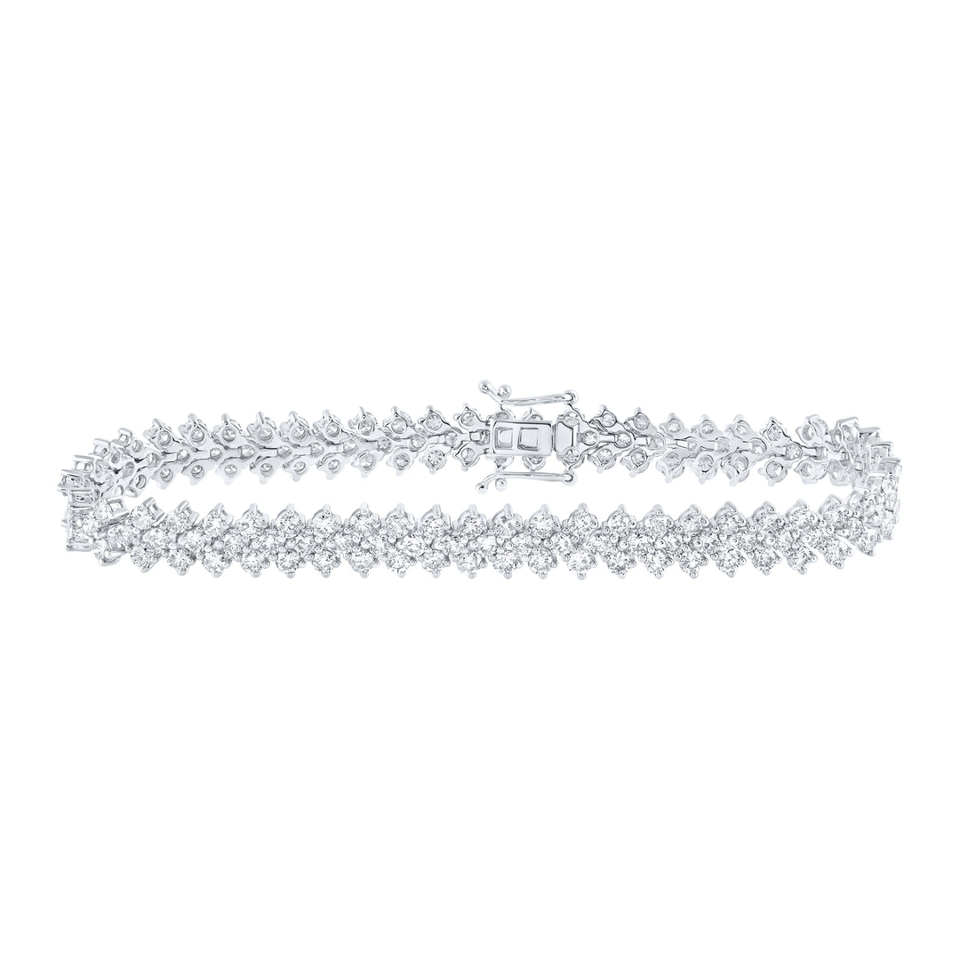 14kt White Gold Women's Diamond Tennis Bracelet 8-1/3 ctw