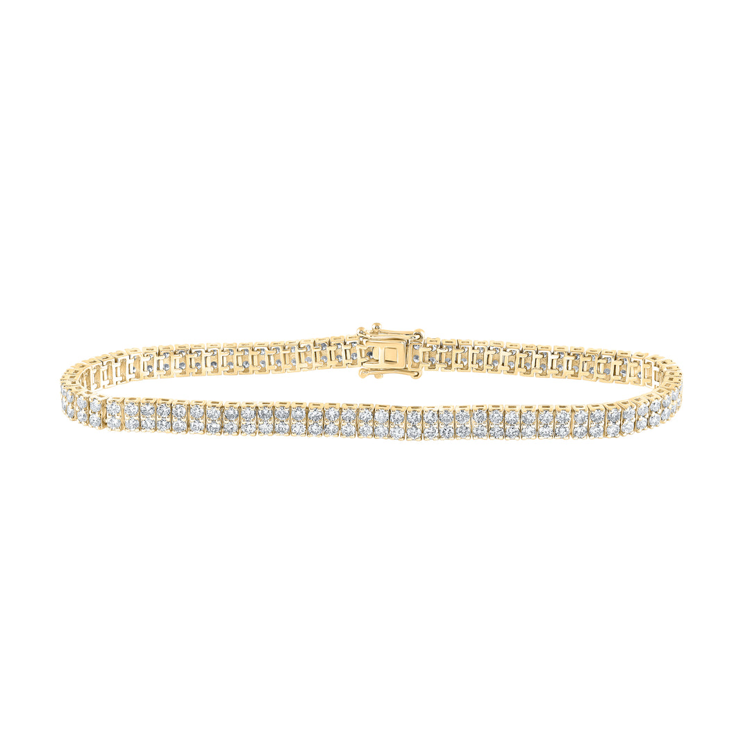 14kt Yellow Gold Women's Diamond Tennis Bracelet 4 ctw
