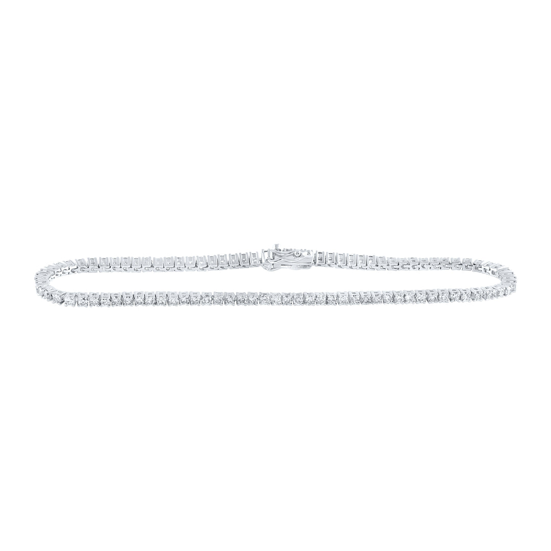 10kt White Gold Women's Diamond Bracelet 2 ctw