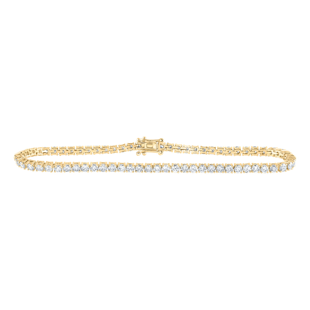 14kt Yellow Gold Women's Diamond Bracelet 4 ctw