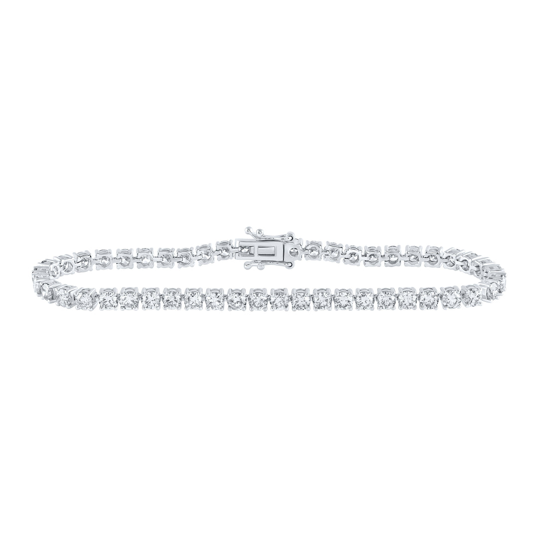14kt White Gold Women's Diamond Bracelet 7 ctw