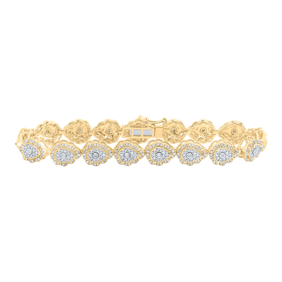 10kt Yellow Gold Women's Diamond Bracelet 2-1/5 ctw