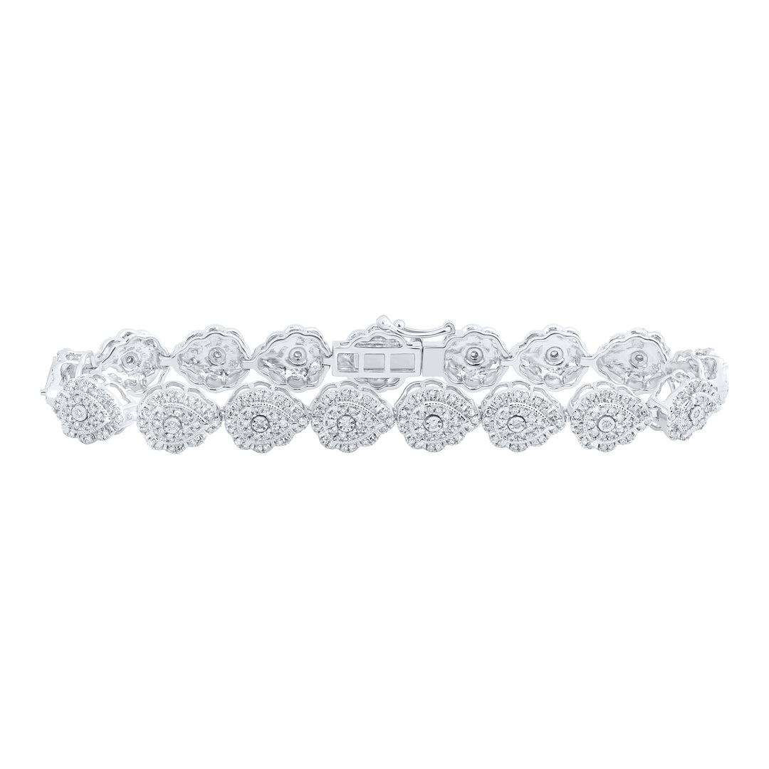 10kt White Gold Women's Diamond Bracelet 2-1/5 ctw