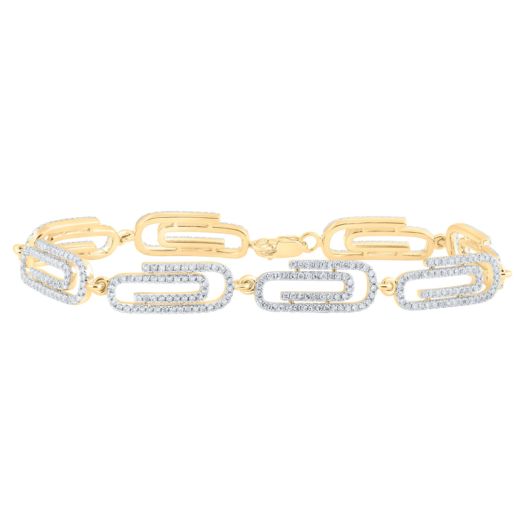 14kt Yellow Gold Women's Diamond Bracelet 1-7/8 ctw