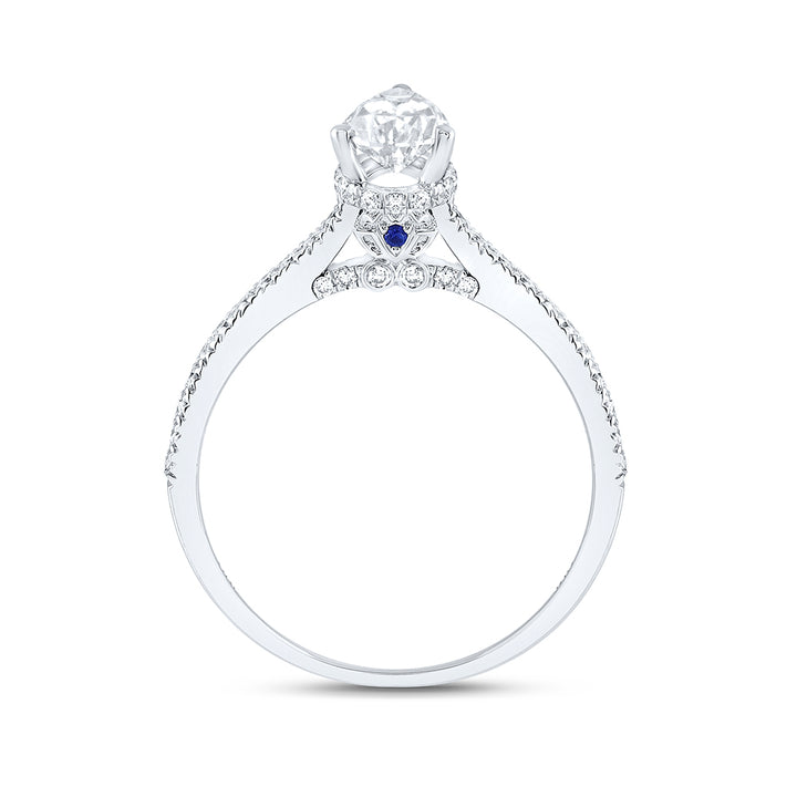 1CTW-DIA ANA M 3/4CT-PEAR ENGAGEMENT RING