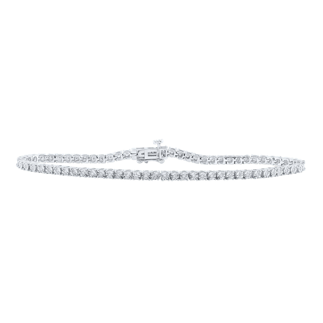 Sterling Silver Women's Diamond Bracelet 3/8 ctw