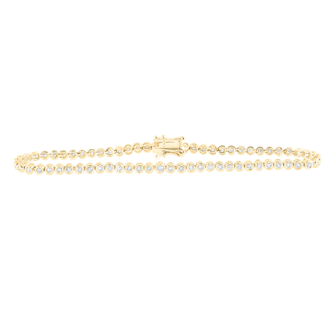 10kt Yellow Gold Women's Diamond Bracelet 7/8 ctw