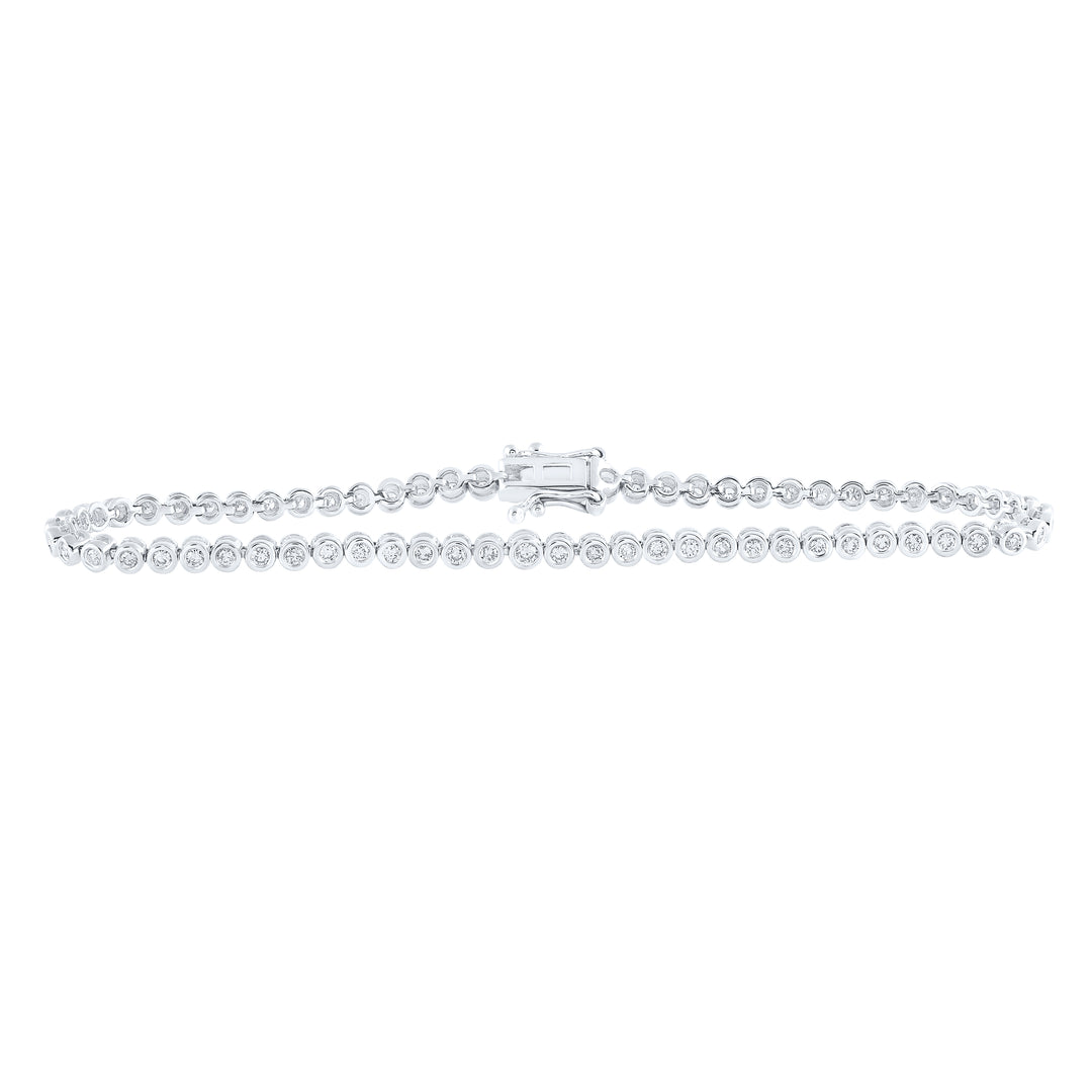 10kt White Gold Diamond Bracelet 1/3 ctw