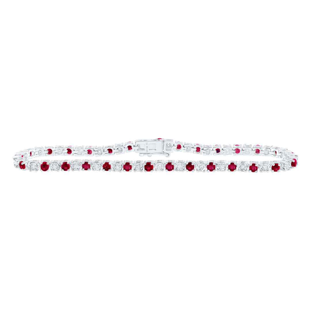 10kt White Gold Diamond Bracelet 1/2 ctw