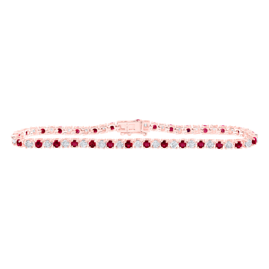10kt Rose Gold Diamond Bracelet 1/2 ctw