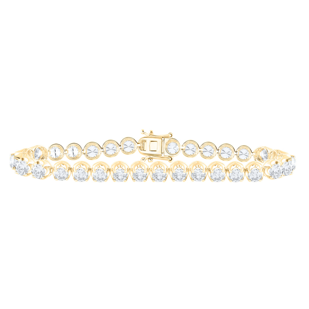 14kt Yellow Gold Diamond Tennis Bracelet 8 ctw