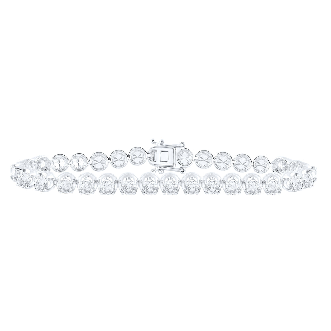 14kt White Gold Diamond Tennis Bracelet 8 ctw