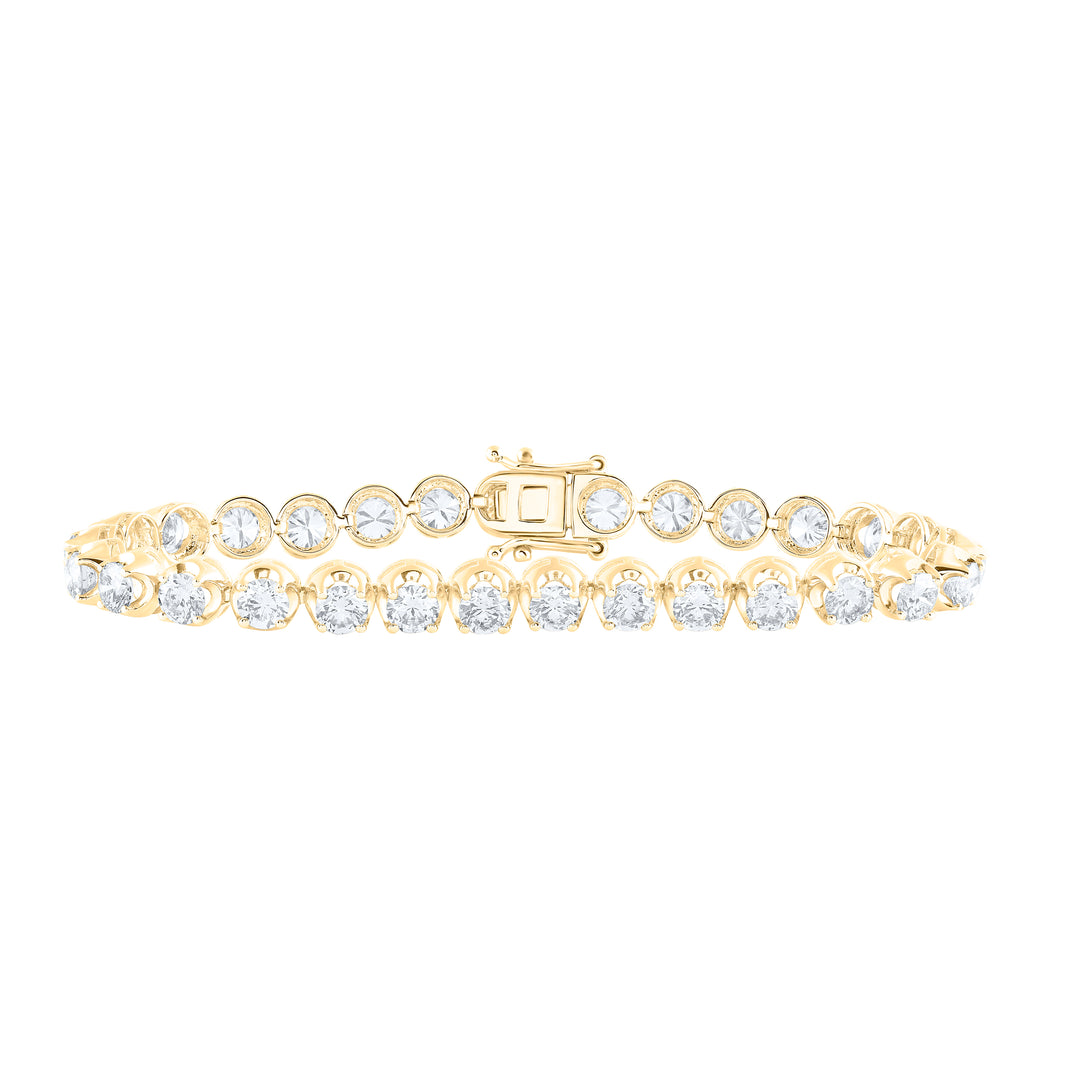 14kt Yellow Gold Diamond Tennis Bracelet 9-1/4 ctw