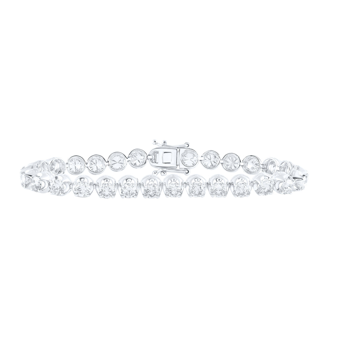14kt White Gold Diamond Tennis Bracelet 9-1/4 ctw