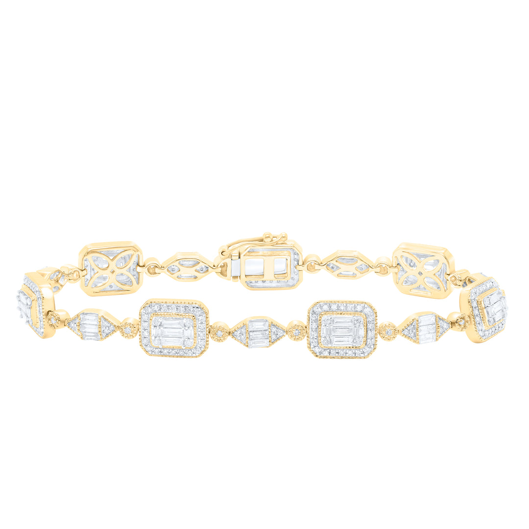 14kt Yellow Gold Diamond Bracelet 2-3/4 ctw