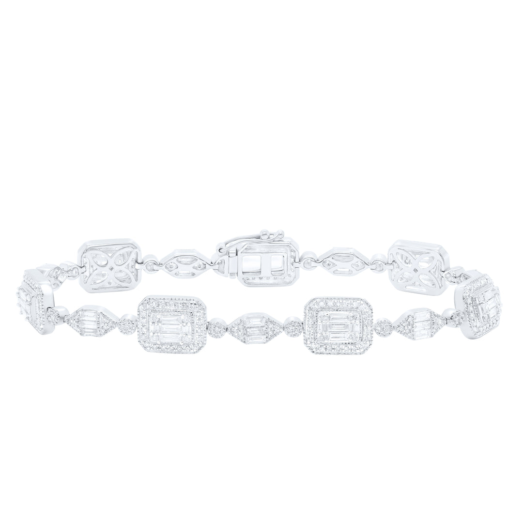 14kt White Gold Diamond Bracelet 2-3/4 ctw