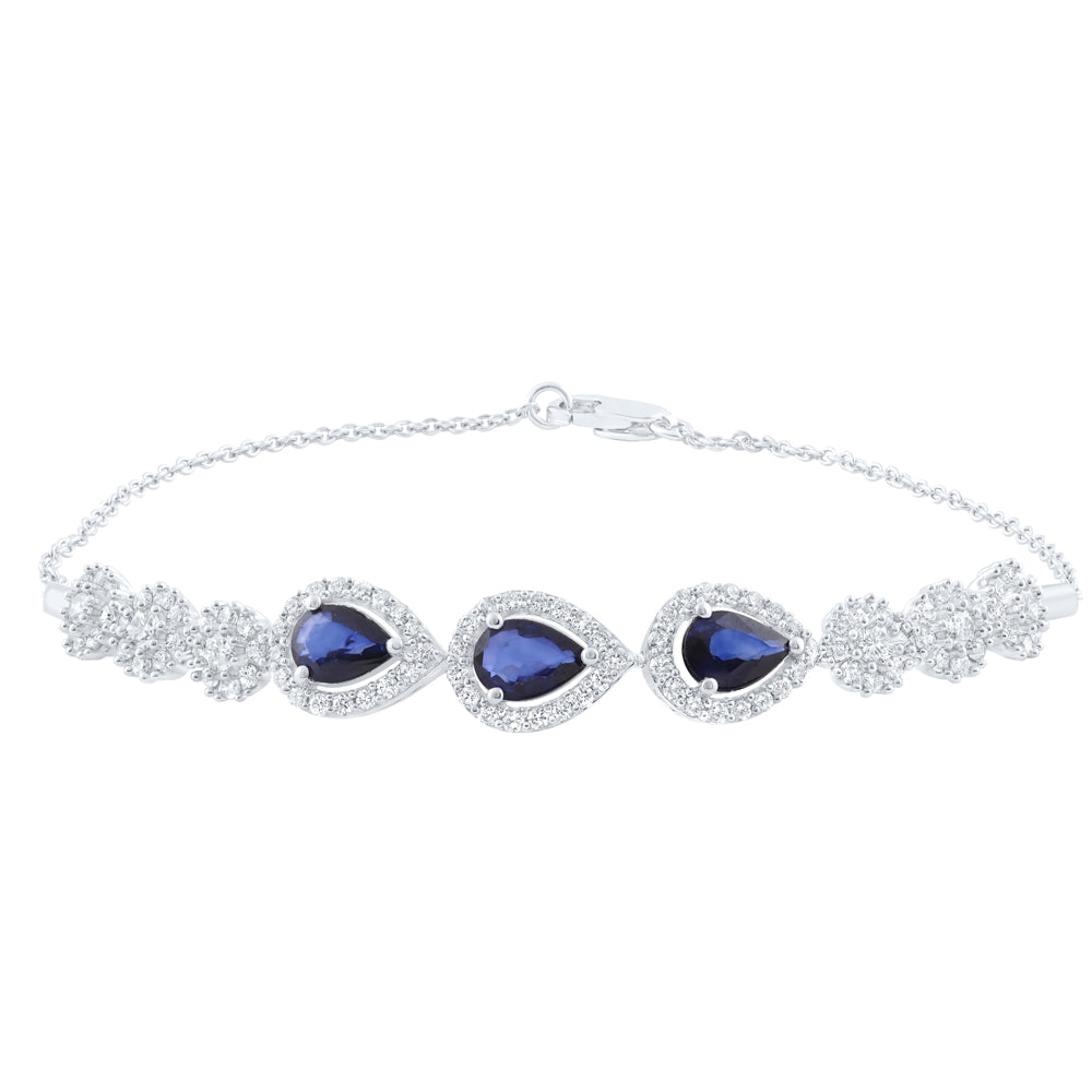 14kt White Gold Diamond Bracelet 1 ctw