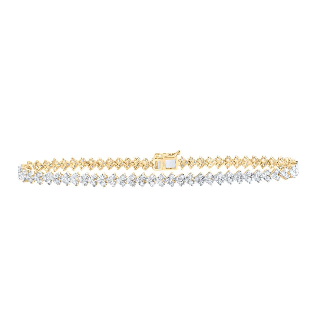 10kt Gold Diamond Bracelet 3 ctw