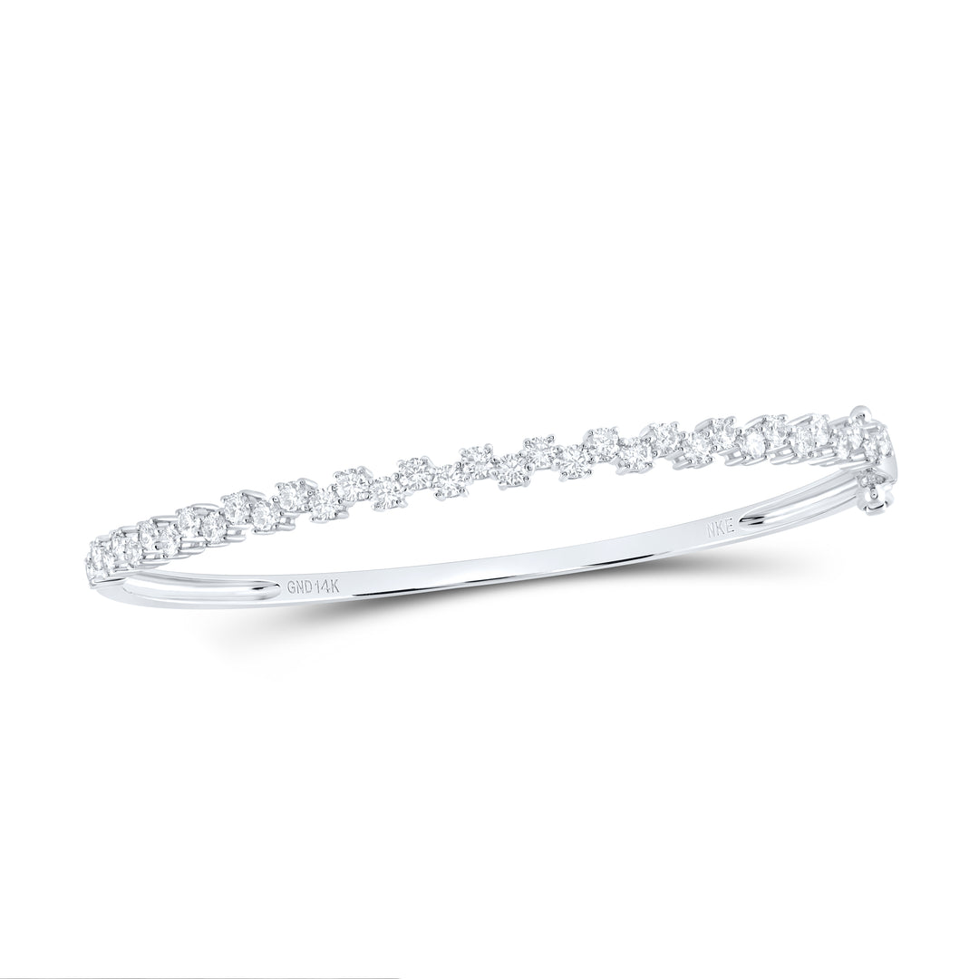 14kt Gold Diamond Bangle 1-3/8 ctw