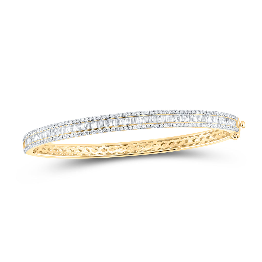 14kt Yellow Gold F-H Diamond Bangle 2-3/8 ctw