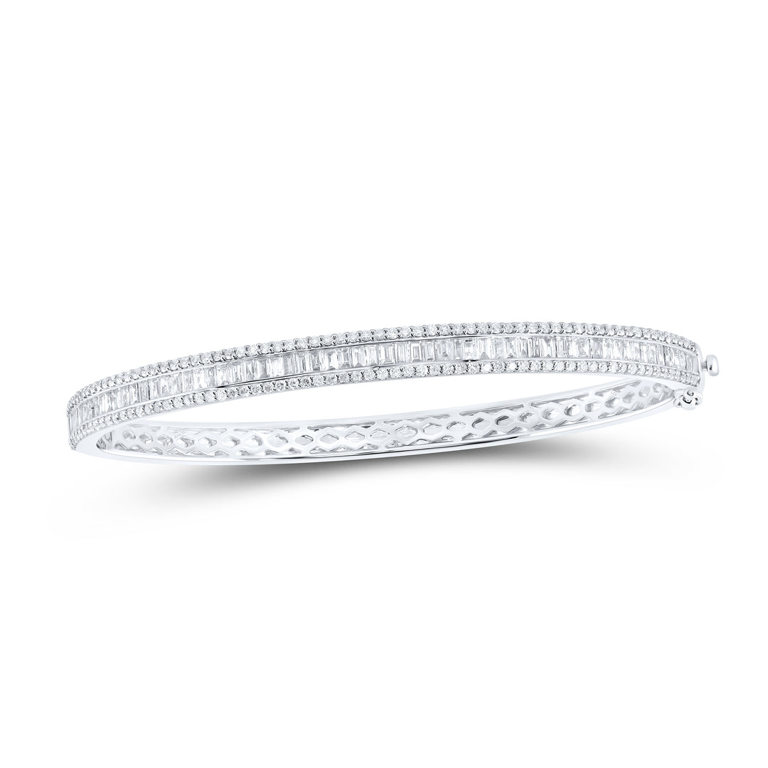 14kt White Gold F-H Diamond Bangle 2-3/8 ctw