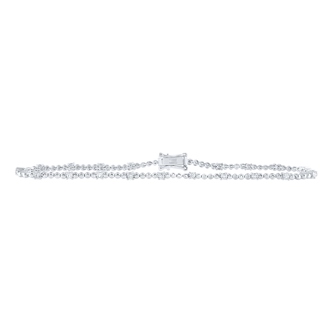10kt White Gold Diamond Bracelet 1/2 ctw