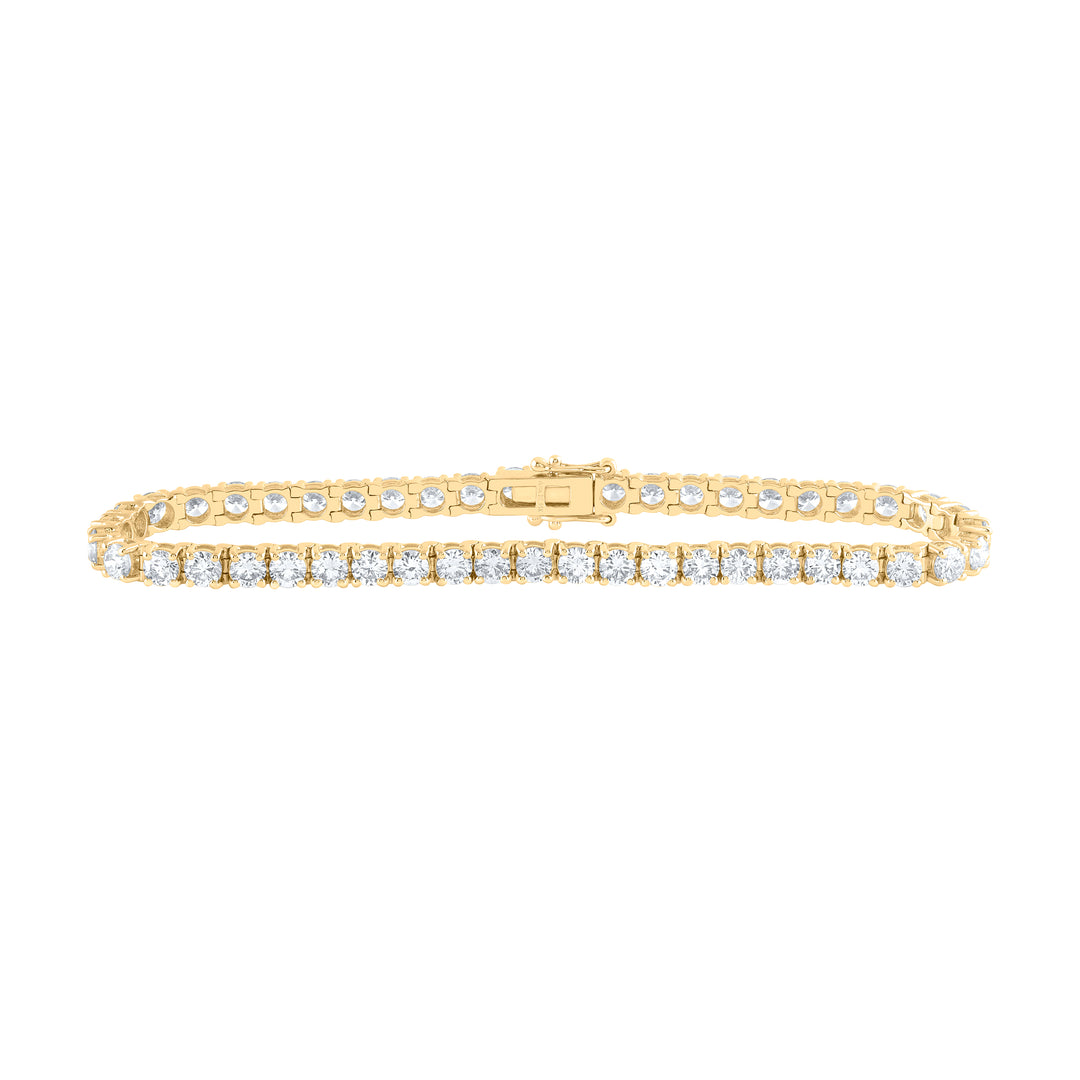 14kt Yellow Gold Diamond Tennis Bracelet 7-1/5 ctw