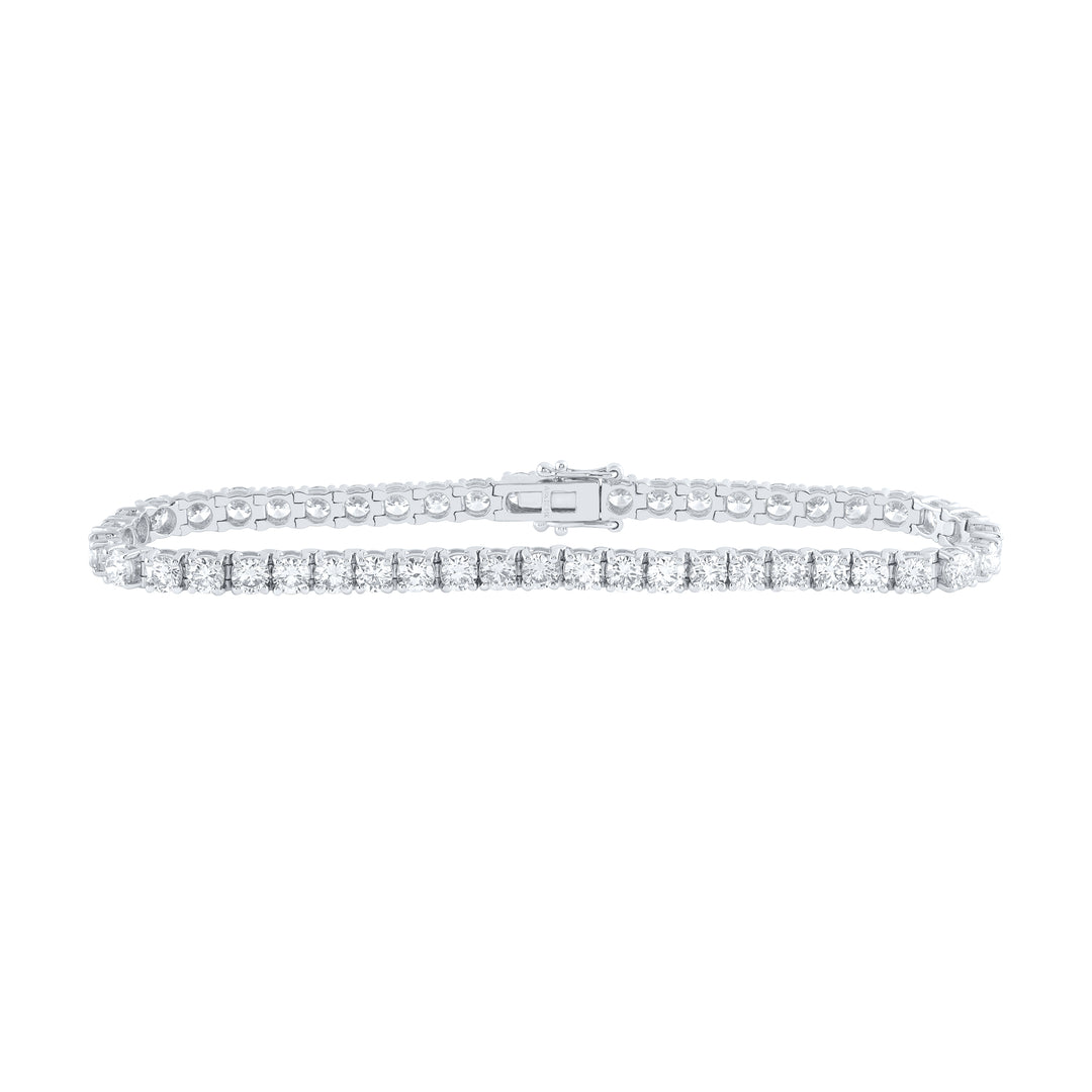 14kt White Gold Diamond Tennis Bracelet 7-1/5 ctw