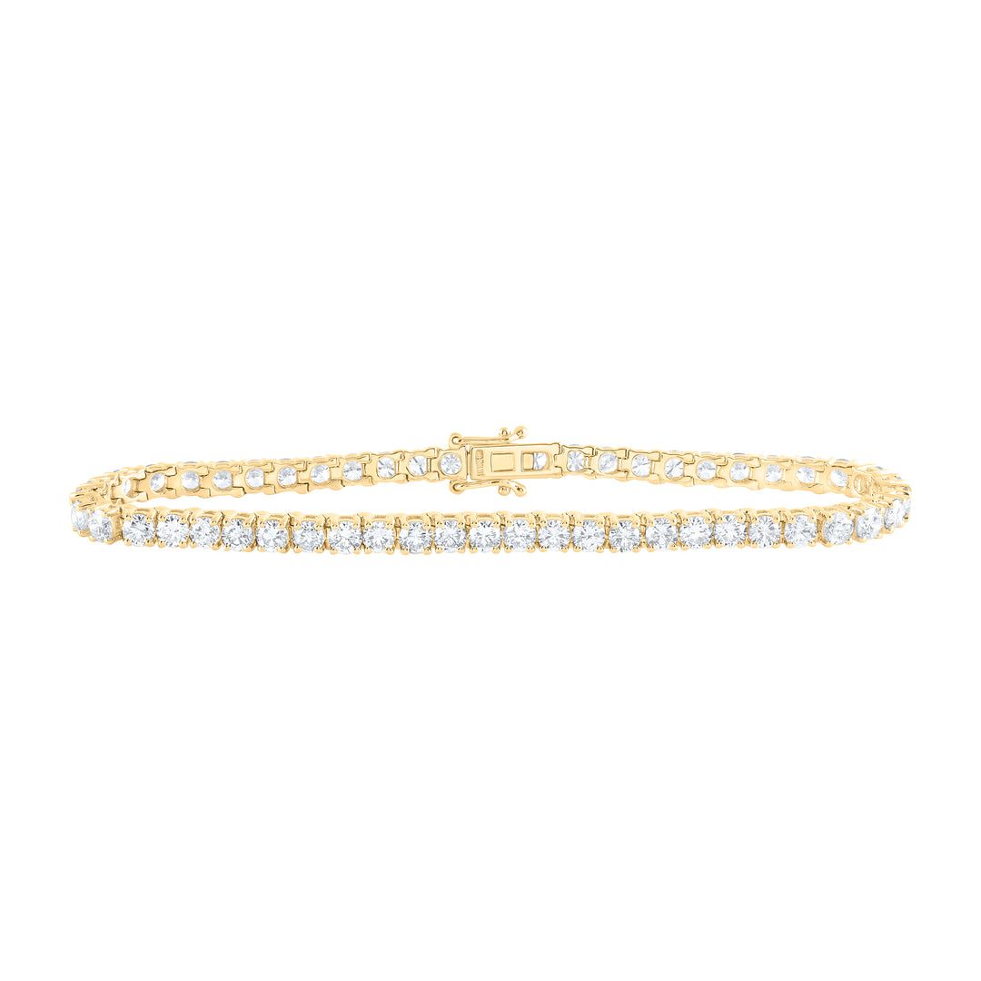 14kt Yellow Gold Diamond Tennis Bracelet 6-5/8 ctw