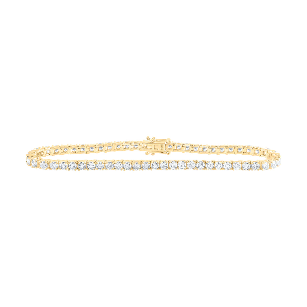 14kt Yellow Gold Diamond Tennis Bracelet 5 ctw
