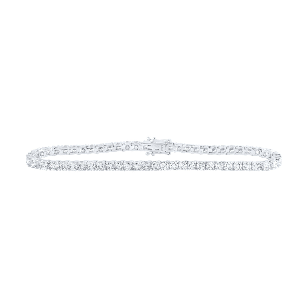 14kt White Gold Diamond Tennis Bracelet 5 ctw