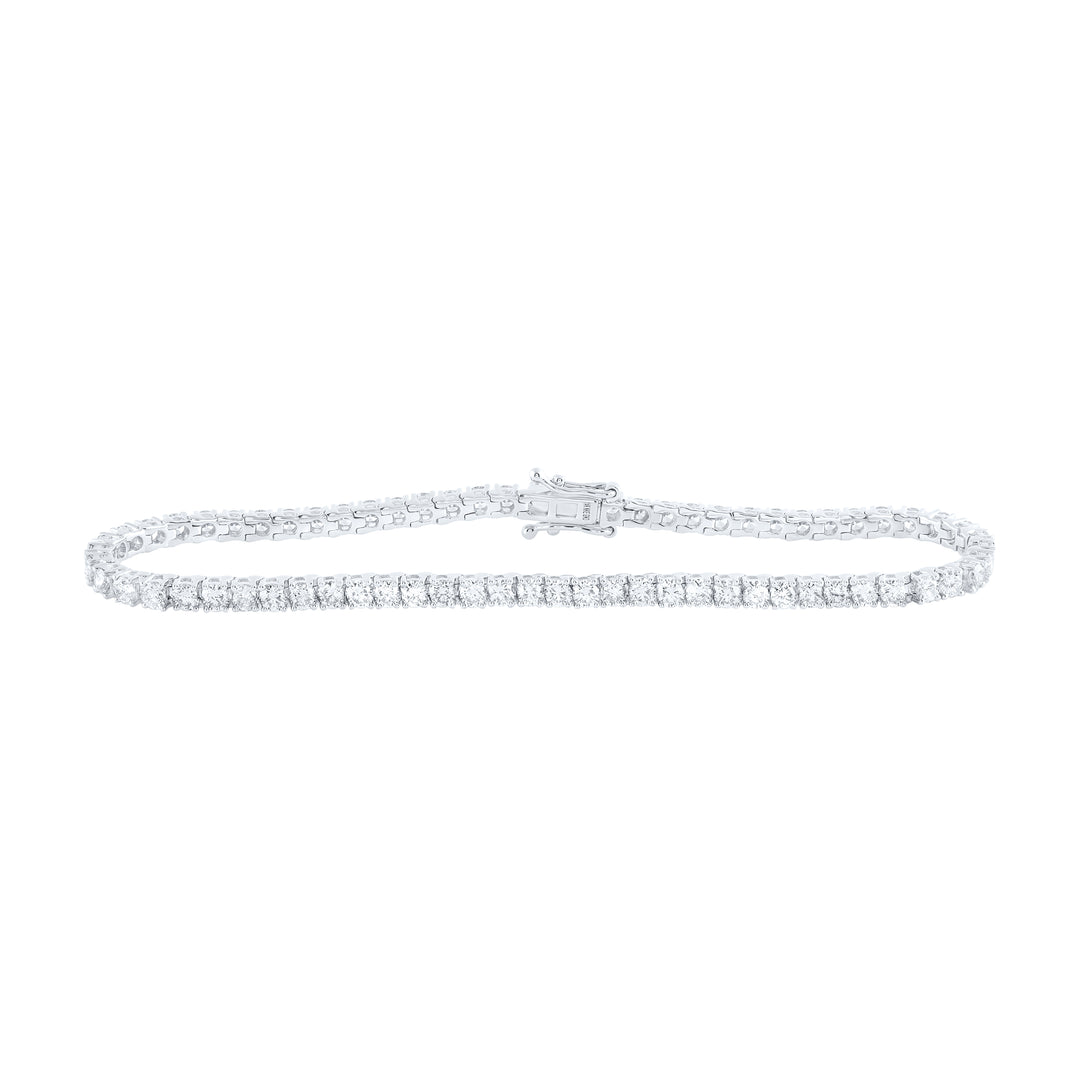 14kt White Gold Diamond Tennis Bracelet 4 ctw