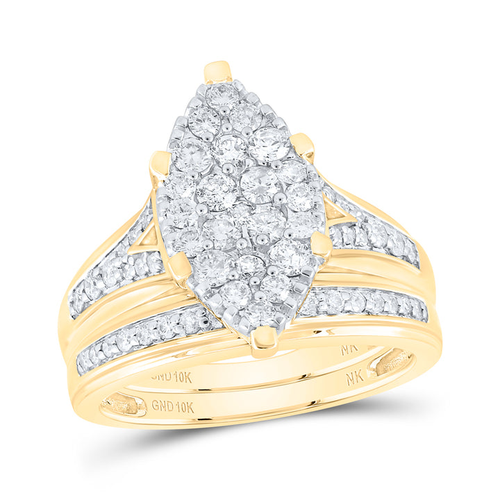 1CTW-DIA NK MARQUISE SHAPE TRIO SET