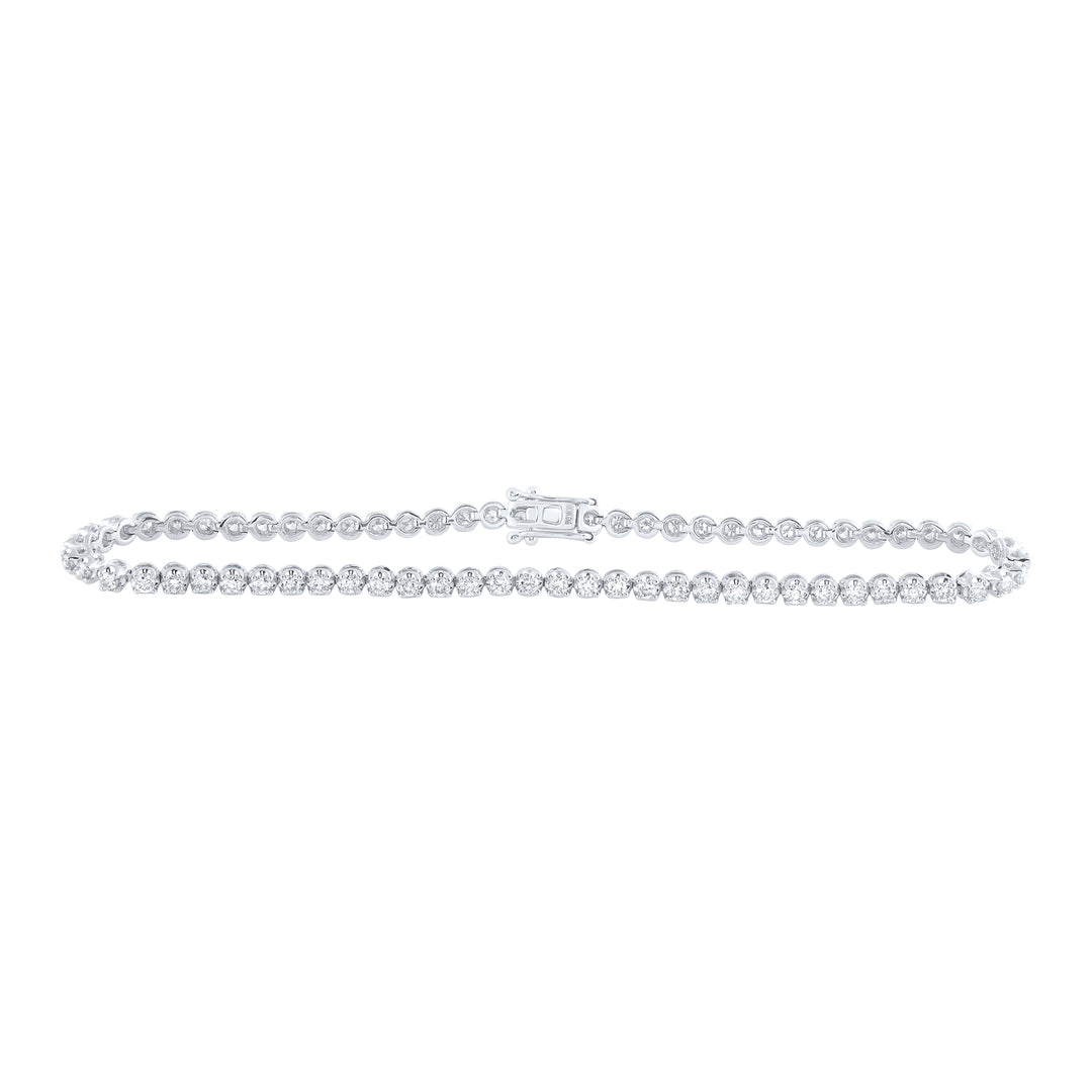 10kt White Gold Diamond Tennis Bracelet 2-1/4 ctw