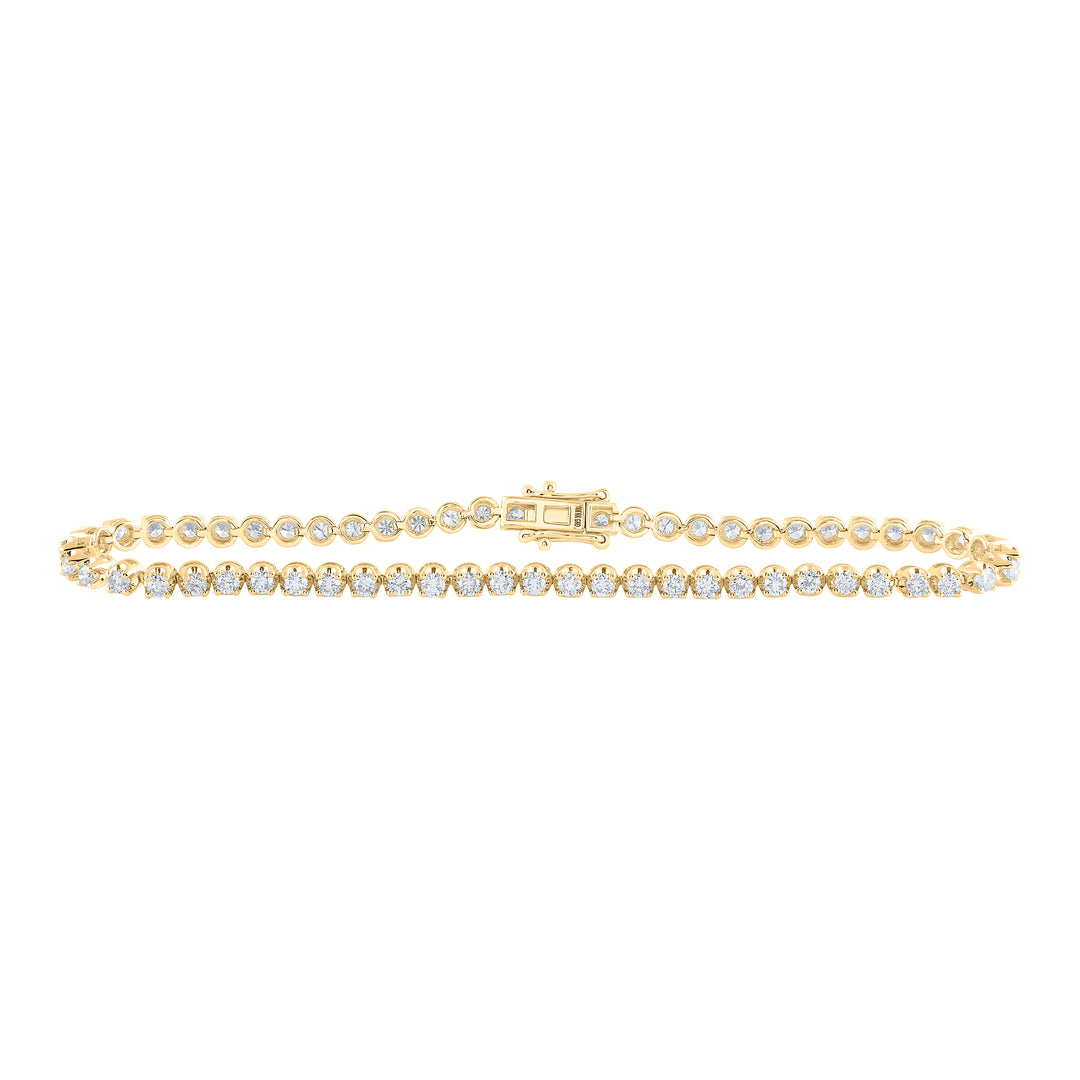 14kt Yellow Gold Diamond Tennis Bracelet 3-1/10 ctw